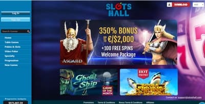 SlotsHall Casino Home Page