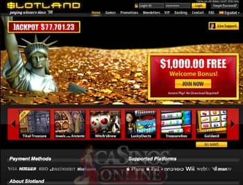Slotland Casino Screen