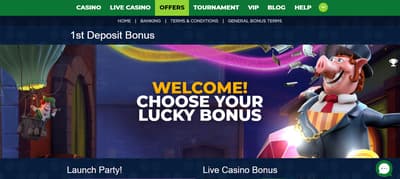 LuckyZon Casino Welcome Bonus