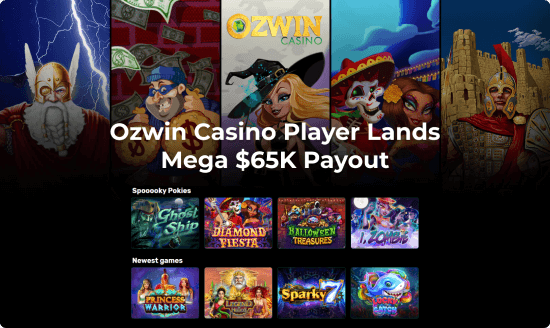 Ozwin Casino Player Lands Mega $65k Payout