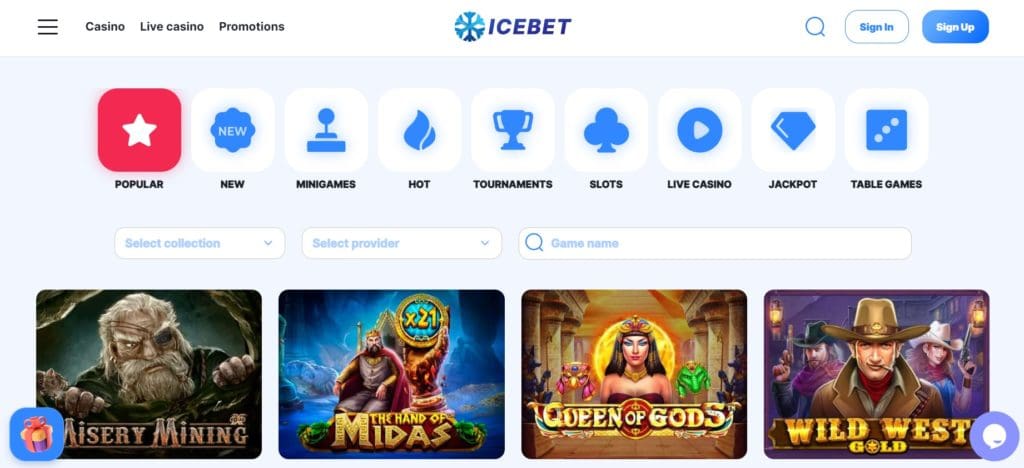 Icebet Casino Games Online