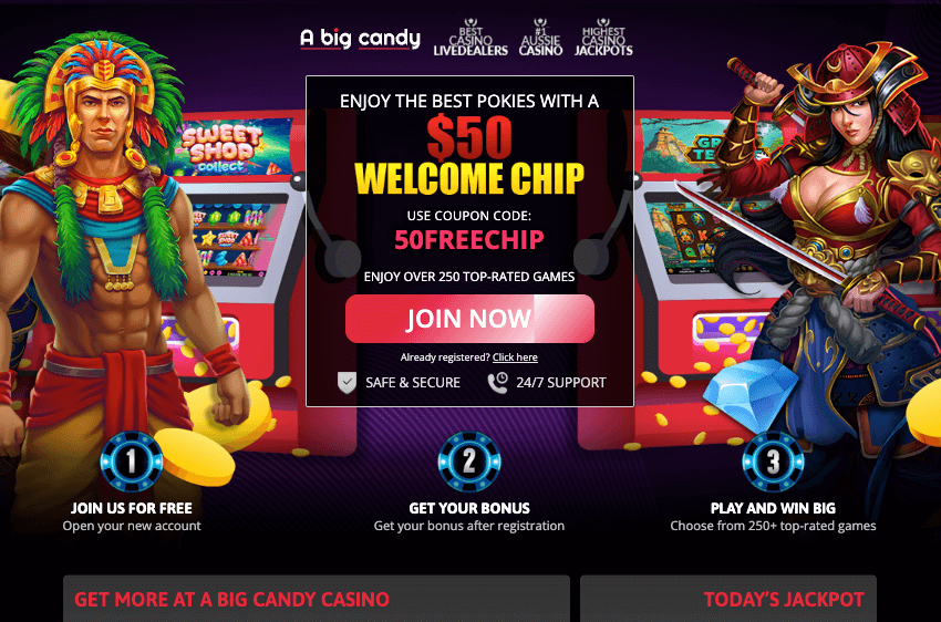A Big Candy Casino Welcome Package