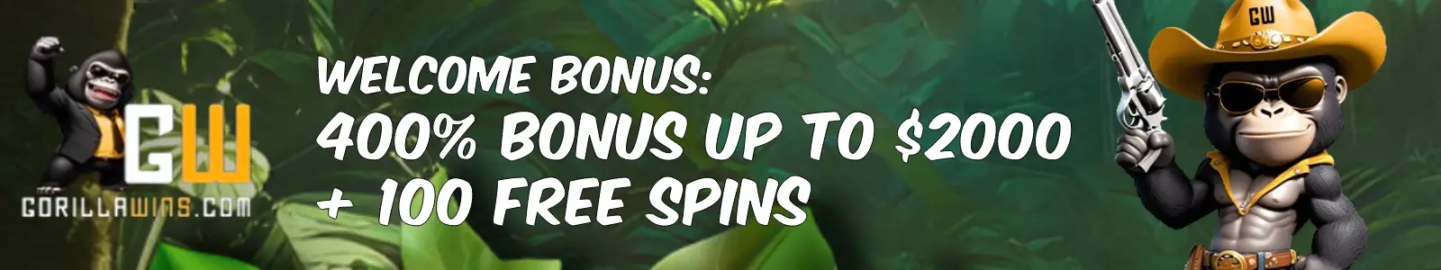 Gorilla Wins Casino Welcome Bonus